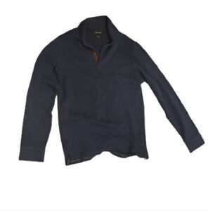Massimo Dutti Mens Buttoned Collared Pullover Casual Fit Top Sz S